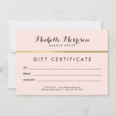 Edgy Geometric Faux Gold Foil and Pink Gift Card (Front)