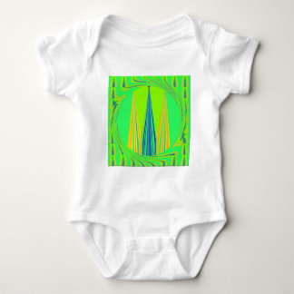 Edgy Geometrical Neon Design Baby Bodysuit