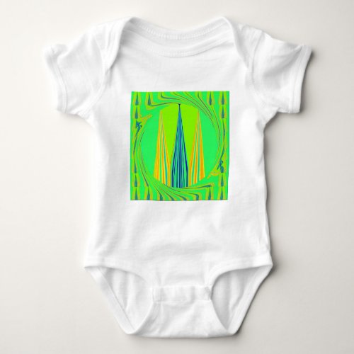 Edgy Geometrical Neon Design Baby Bodysuit