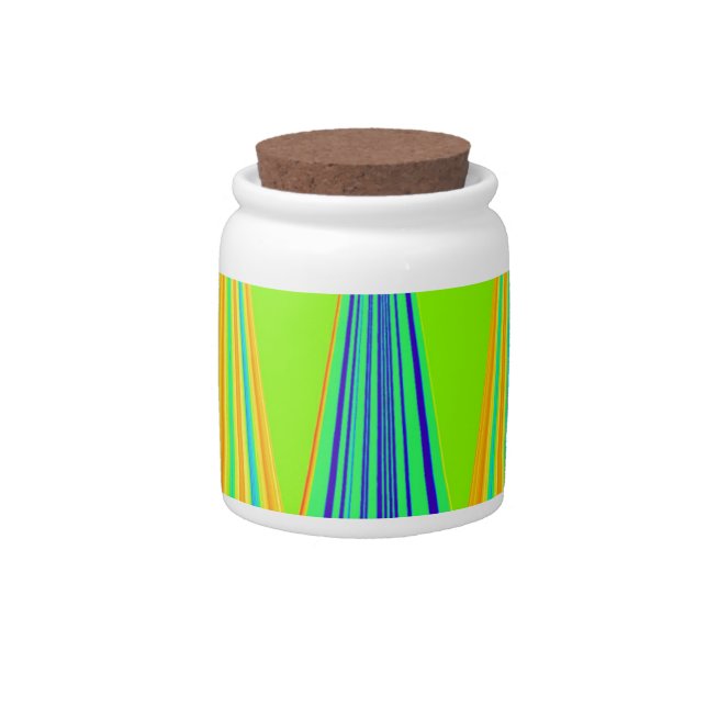 Edgy Geometrical Neon Design Candy Jar (Front)