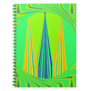 Edgy Geometrical Neon Design Notebook