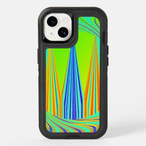 Edgy Geometrical Neon Design  OtterBox iPhone 14 Case