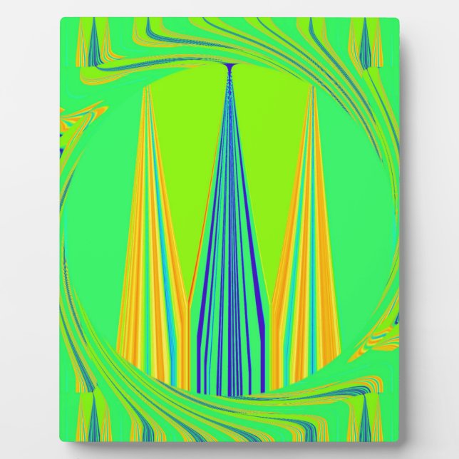 Edgy Geometrical Neon Design Plaque (Front)