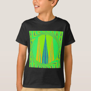 Edgy Geometrical Neon Design T-Shirt