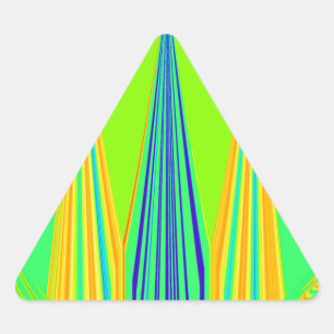 Edgy Geometrical Neon Design Triangle Sticker