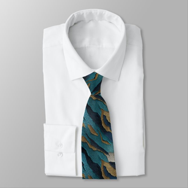 Edgy Gift  For Boyfriend Tiger Neck Tie (Tied)