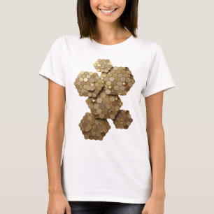 Edgy Gold ABSTRACT ART Artistic Motif T-Shirt