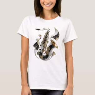 Edgy Gold ABSTRACT ART Graphic Design T-Shirt