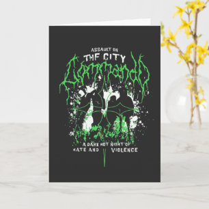 Edgy Gothic Horror Metal Art Greeting Card