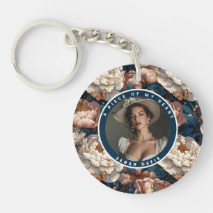 Edgy Graduation Gifts for boyfriend Peony Flower Keychain