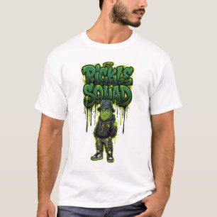 Edgy Graffiti Pickle Squad Hip Hop Graphic T-Shirt