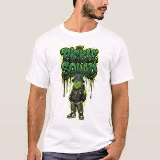 Edgy Graffiti Pickle Squad Hip Hop Graphic T-Shirt