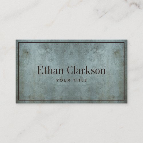 Edgy Grunge Blue Gray Texture Business Card