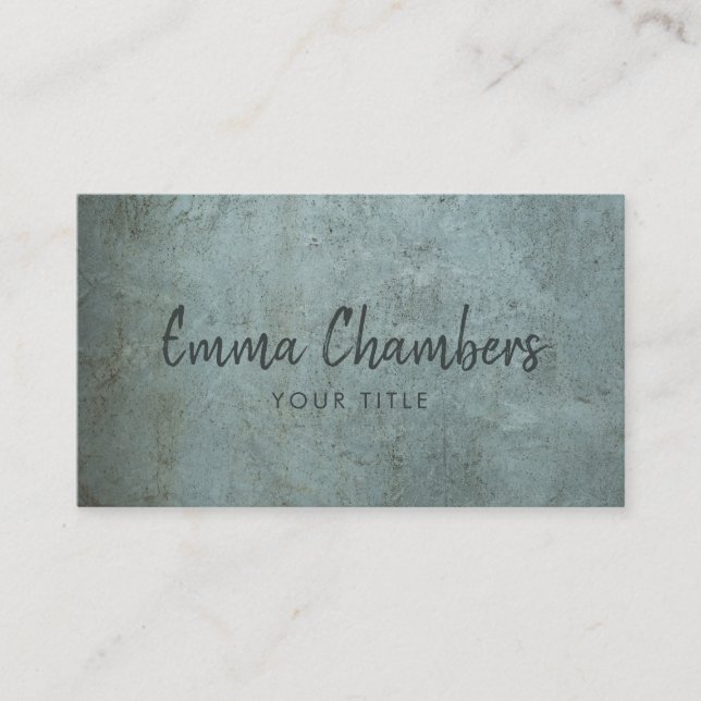 Edgy Grunge Ethereal Smoky Blue Gray Texture  Business Card (Front)