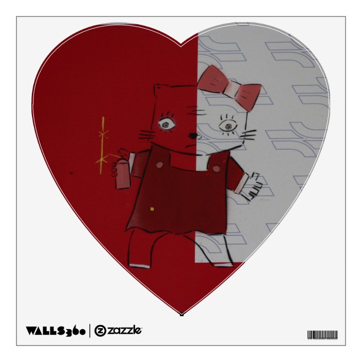 Edgy Hello Kitty Wall Or Locker Decoration Wall Sticker Zazzle Com