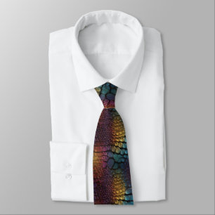 Edgy Housewarming Gift Ideas Crocodile Print Neck Tie