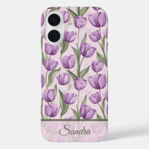 Edgy Housewarming Gift Tulip Name iPhone 16 Case