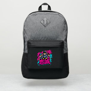 Edgy Japanese Streetwear Cat - For School & Travel Port Authority® Backpack