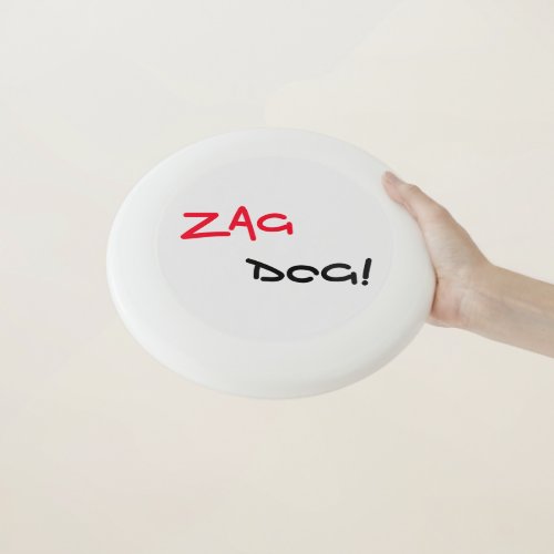 Edgy Light Gray Zag Dog Wham_O Frisbee