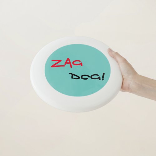 Edgy Light Teal Zag Dog Wham_O Frisbee