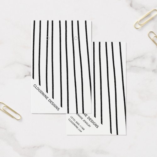Edgy Lines Earring Necklace Jewelry Display Card