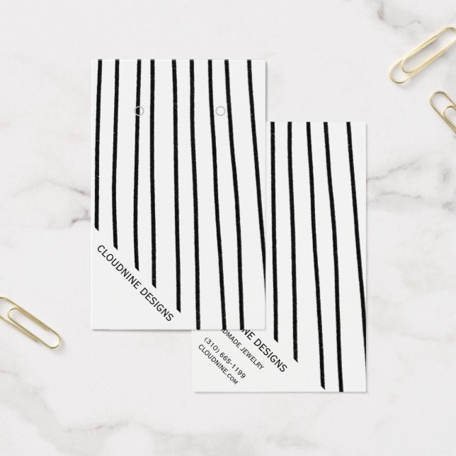 Edgy Lines Earring Necklace Jewelry Display Card (Office)