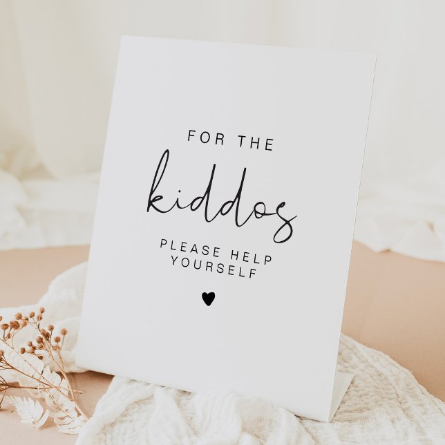 Edgy Modern Minimalist Kiddos Table Sign (Creator Uploaded)