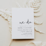 Edgy Modern Minimalist Simple We Do Wedding Invitation<br><div class="desc">This wedding invitation features an edgy handwritten font and modern minimalist design. Easily change the colors and edit *most* wording to meet the needs of your occasion. This invite is perfect for your contemporary,  industrial,  or bohemian wedding celebration.</div>