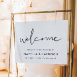 Edgy Modern Minimalist Simple Wedding Welcome Poster at Zazzle