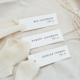 Edgy Modern Slender Place Card Name Card