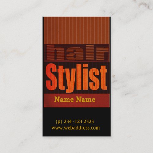 Salons Hair stylist Business Card
