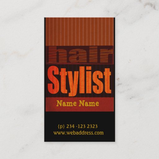 Customizable Salons Hair stylist Business Card