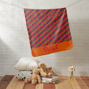 Edgy New Dad Baby Girl Customized Baby Blanket