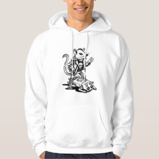Edgy Punk Rat Rodent Rebellion Alternative Urban Hoodie