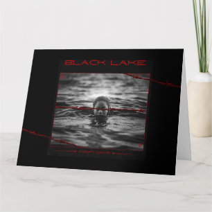 Edgy Red Barbed Wire Dark Grunge Black Lake Promo Thank You Card