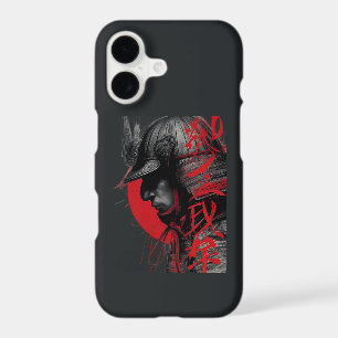 Edgy Samurai Warrior Japanese Ink Red Sun iPhone 17 Case