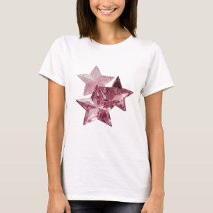 Edgy Silver THREE PINK STAR DECORATIONS T-Shirt