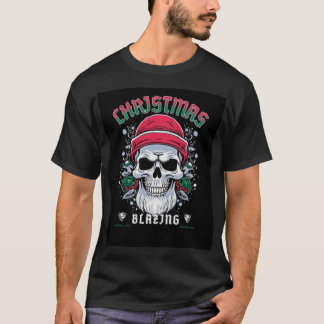 Edgy Skull Christmas Tee – Blazing Style
