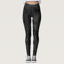 Edgy Tech Distorted Plaid Leggings