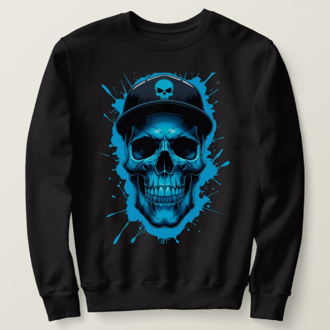 Edgy Urban Streetwear Design with Drip Splash Art  Sweatshirt (Design Front)
