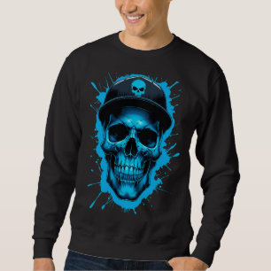 Edgy Urban Streetwear Design with Drip Splash Art Sweatshirt