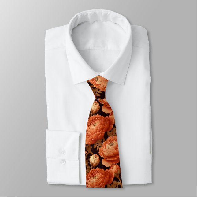 Edgy Valentine Gifts For Him Ranunculus Neck Tie (Tied)