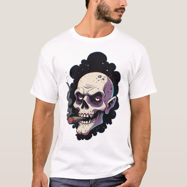Edgy Vampire Skull T-Shirt (Front)