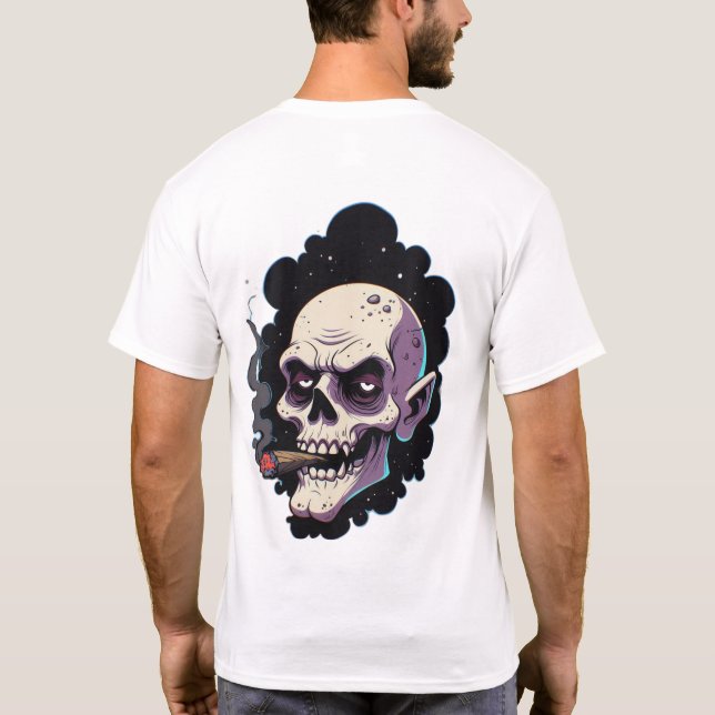 Edgy Vampire Skull T-Shirt (Back)