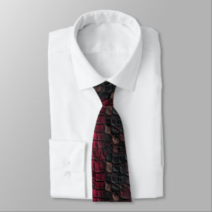 Edgy Wedding Gift Ideas Crocodile Print Neck Tie