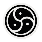 Edible Cupcake Sheets - B.D.S.M. Symbol (Front)