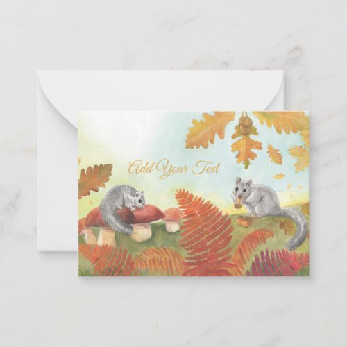 Edible dormice Glis glis Personalized  Note Card