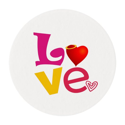 Edible LOVE Frosting Sheet (Front)