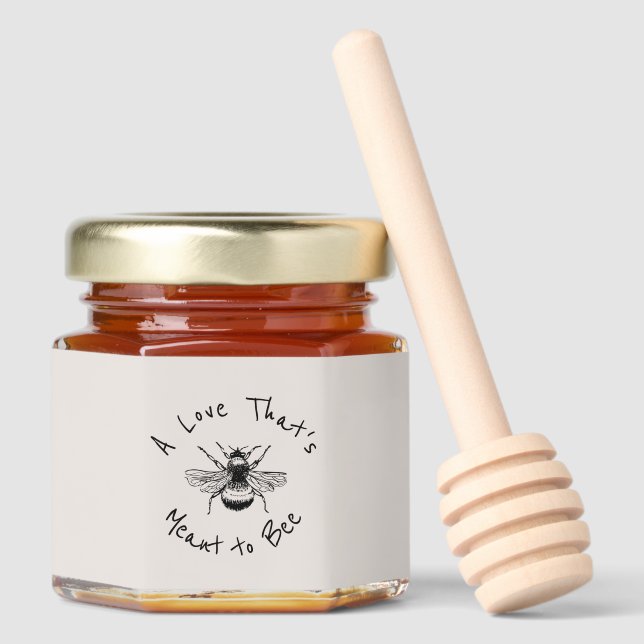 Edible Mini Eco-Friendly Custom Wedding  Honey Jar Favors (Front)