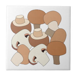 Edible Mushroom Forager Mycologist Chef Ceramic Tile